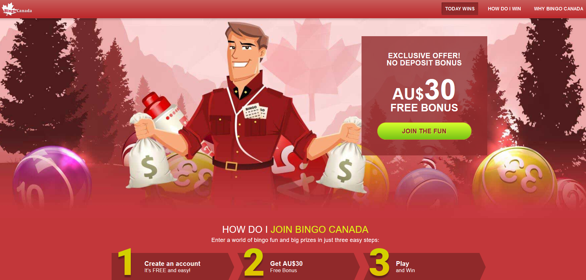 Bingo Canada � Bonus $30 Free Bonus
